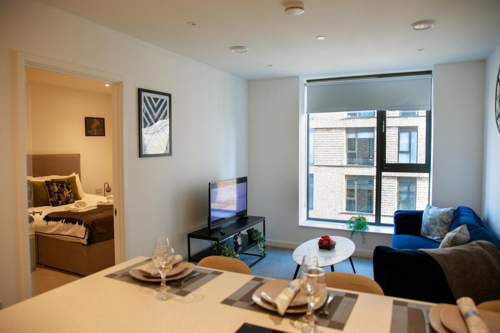 Trafford Suite Modern 1 Bed With Cinema Room Manchester Exterior foto